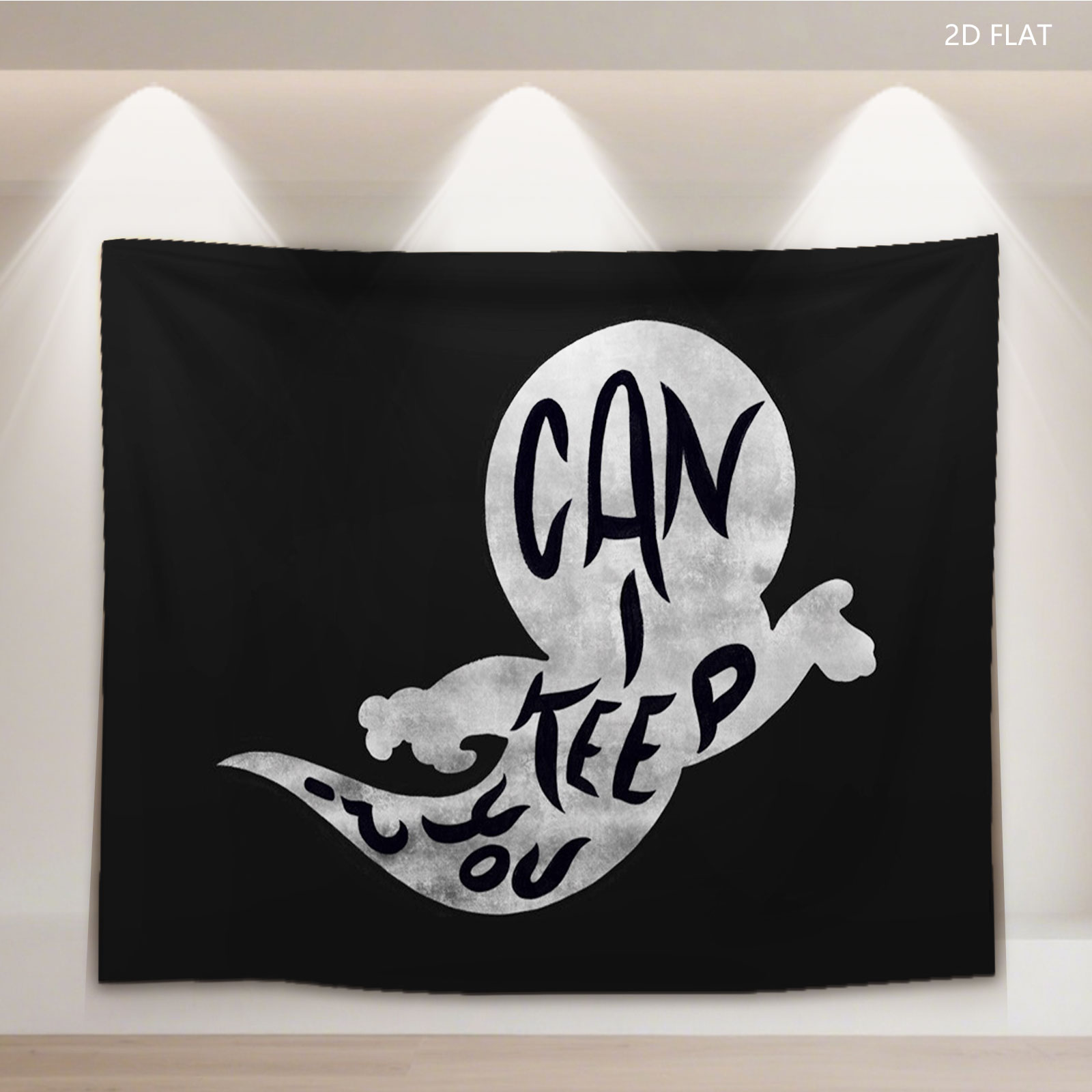 Can I Keep You - Ghostly Typography Art - Tapestry