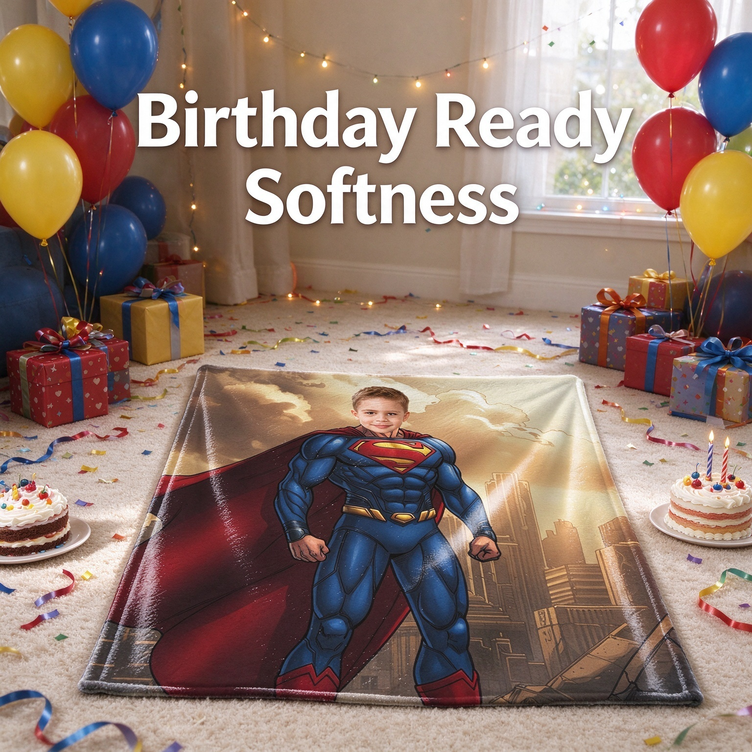 Custom Photo Superhero Flannel Blanket, Ultra Soft Personalized Comic Fleece Throw for Kids, Ideal Keepsake Gift