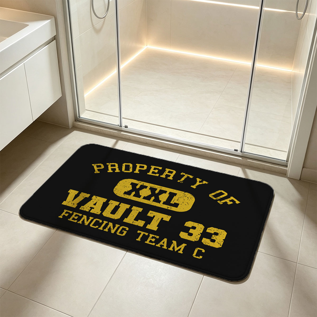 Vault 33 Fencing Team C Property of XXL - Flannel floor mat
