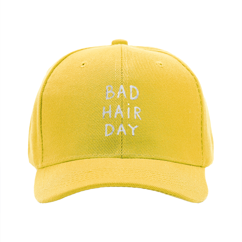 1pc New Baseball Cap Bad Hair Day Print Unisex Adjustable Hat for Outdoor Casual Wear Adults and Teens