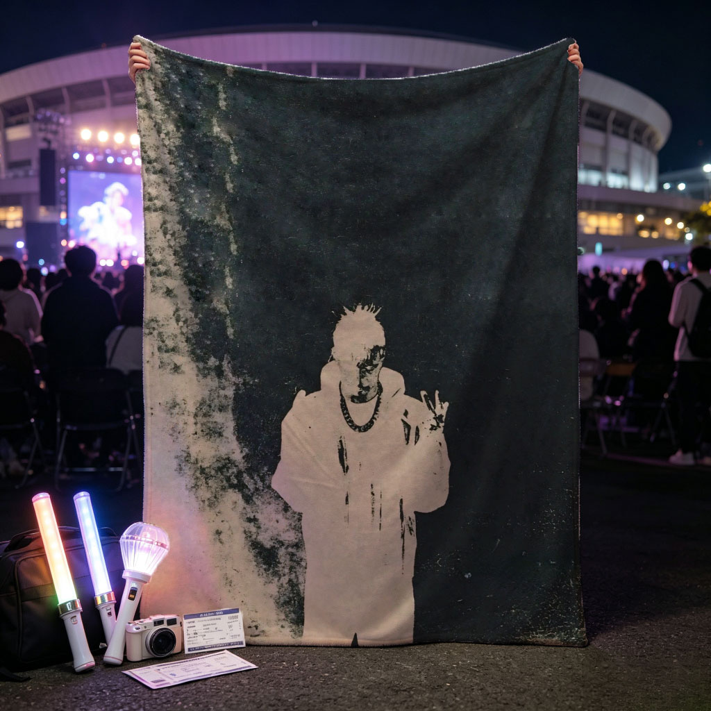 Lil Durk in Dark Urban Scene with High-Contrast Silhouette Art - Blankets