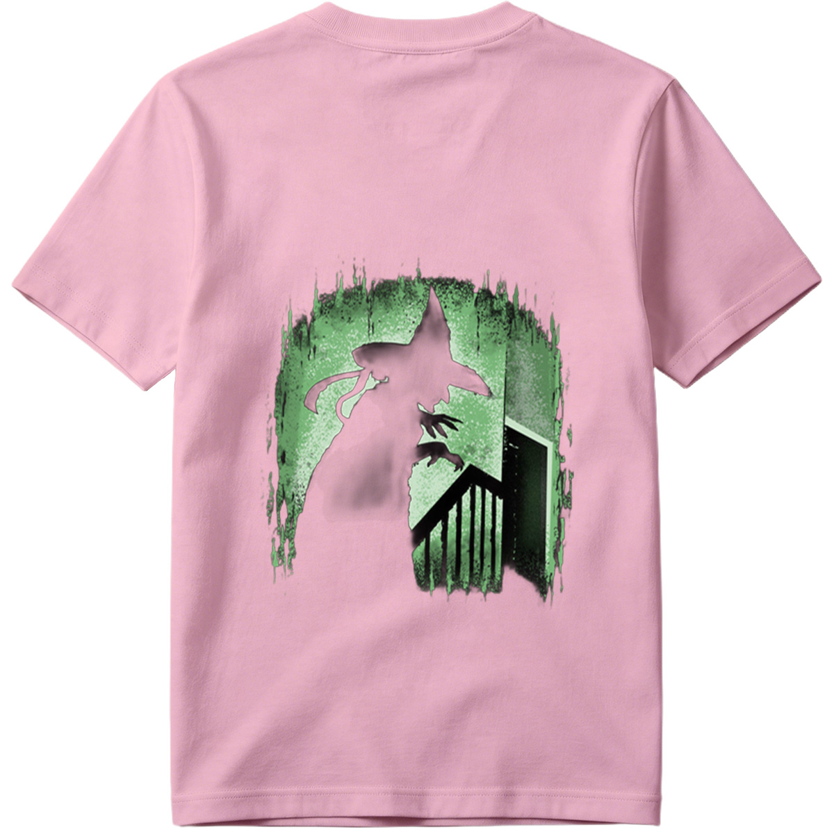 Witch Silhouette in Green Glow - Tee