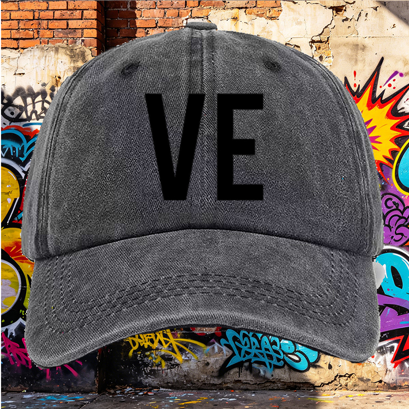 Men's Printed Washed Cap with 