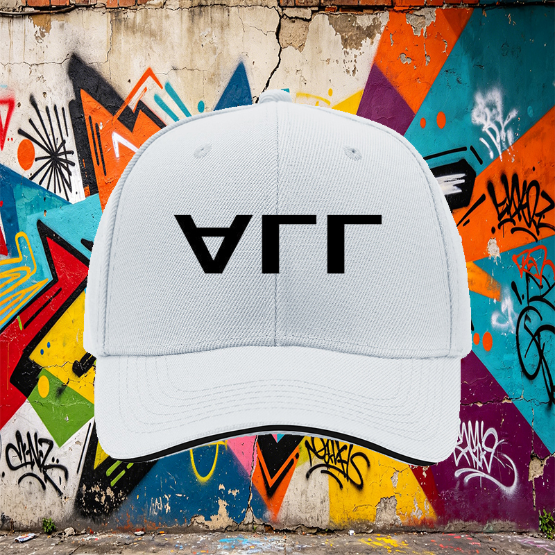 Unisex Classic Sandwich Hat with Abstract A Logo Print | Lightweight Cotton Cap for Outdoor Activities, Travel, and Casual Wear | Perfect for Adults Seeking Stylish Sun Protection and Comfortable Fit