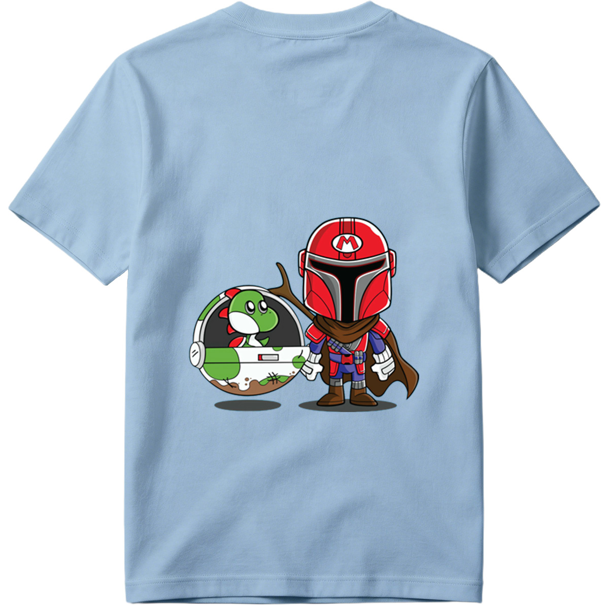 Mario Mandalorian with Yoshi in Space Pod - Tee