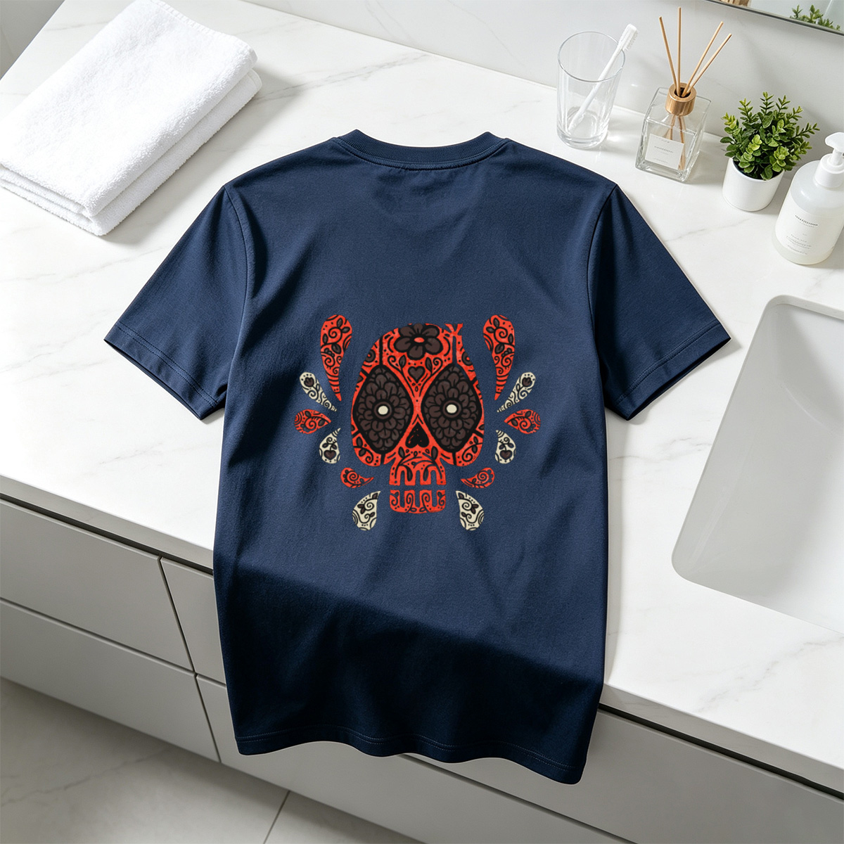 Day of the Dead Sugar Skull Design - Tee