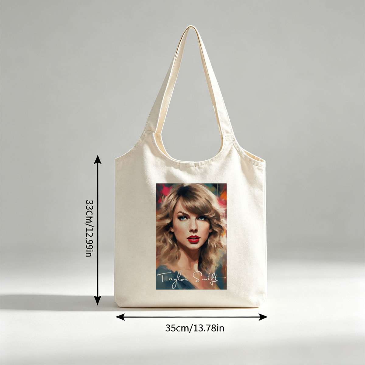 Taylor Swift Portrait Painted Style Artwork - Canvas shoulder bags/