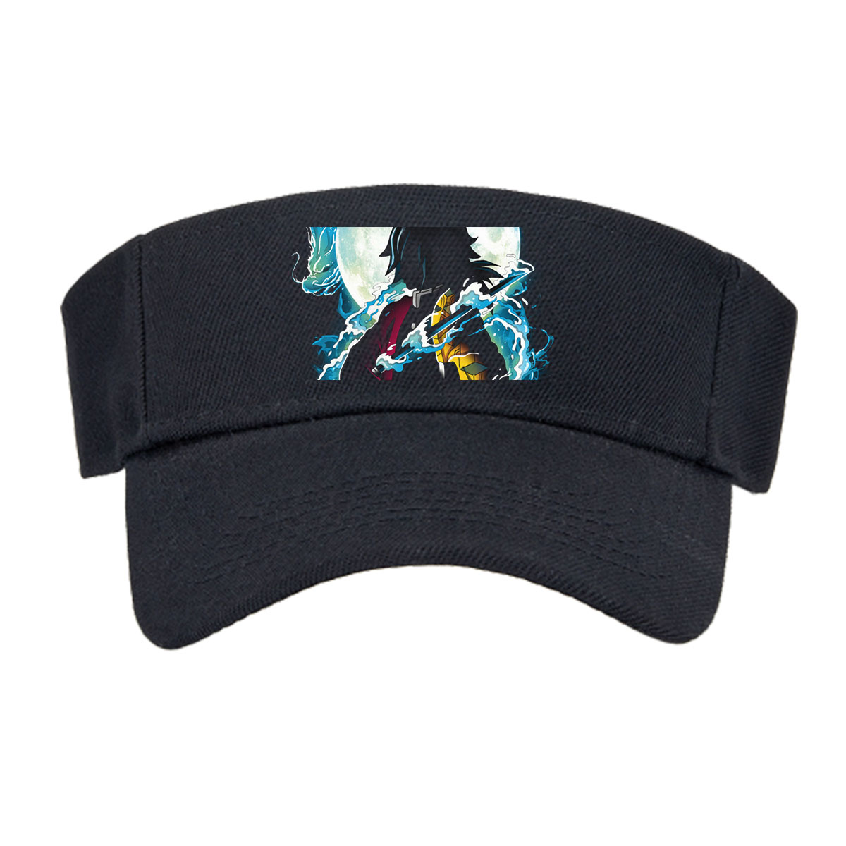 Demon Slayer: Tanjiro Kamado with Water Breathing Technique under Full Moon -  Visor cap
