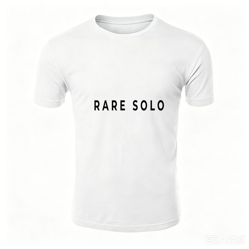 Unisex Classic T-Shirt with Rare Solo Text Print - Comfortable Cotton Tee for Casual Wear, Perfect for Everyday Outfits, Ideal for Adults Who Love Minimalist Fashion and Streetwear Style
