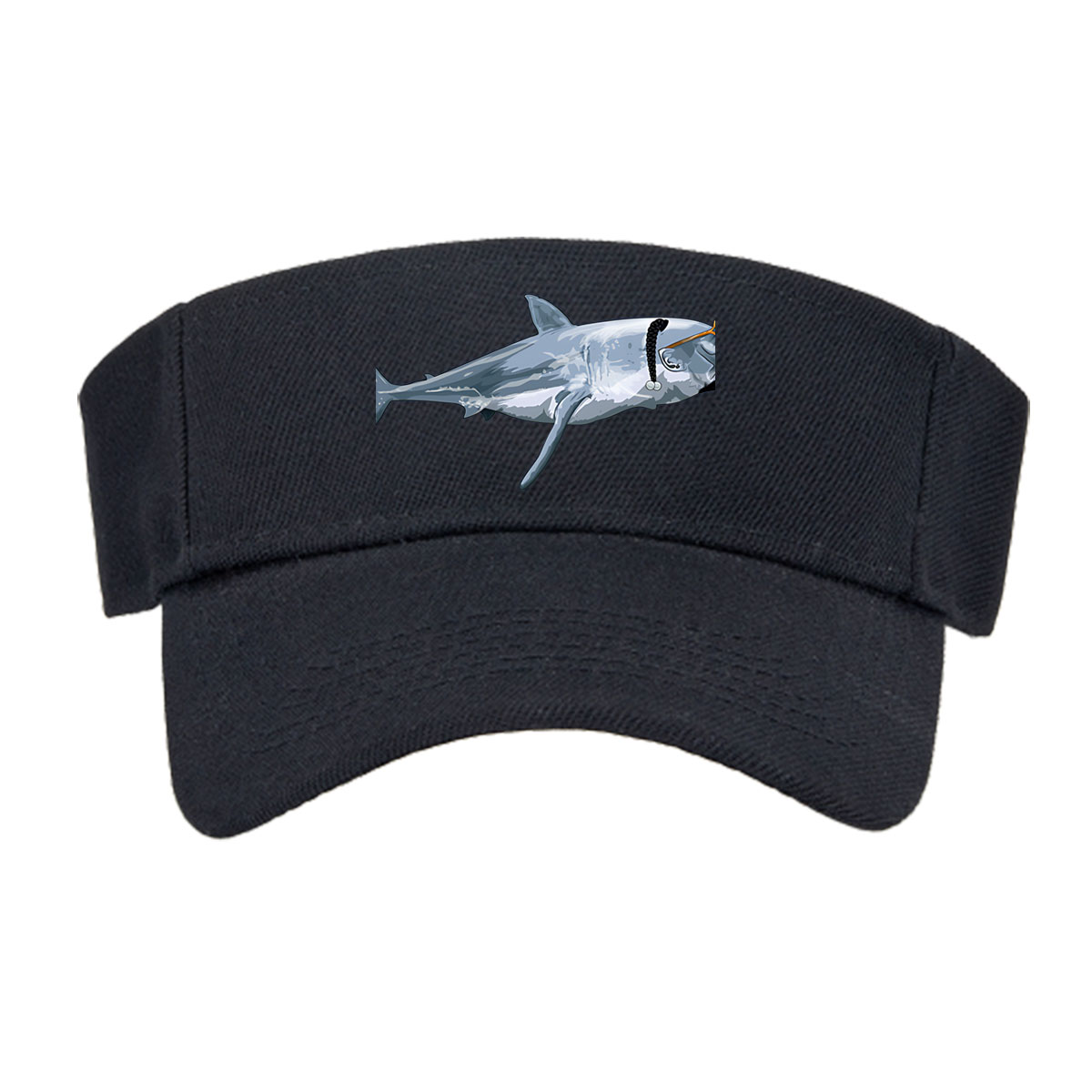 Pirate Shark with Eyepatch and Pipe -  Visor cap