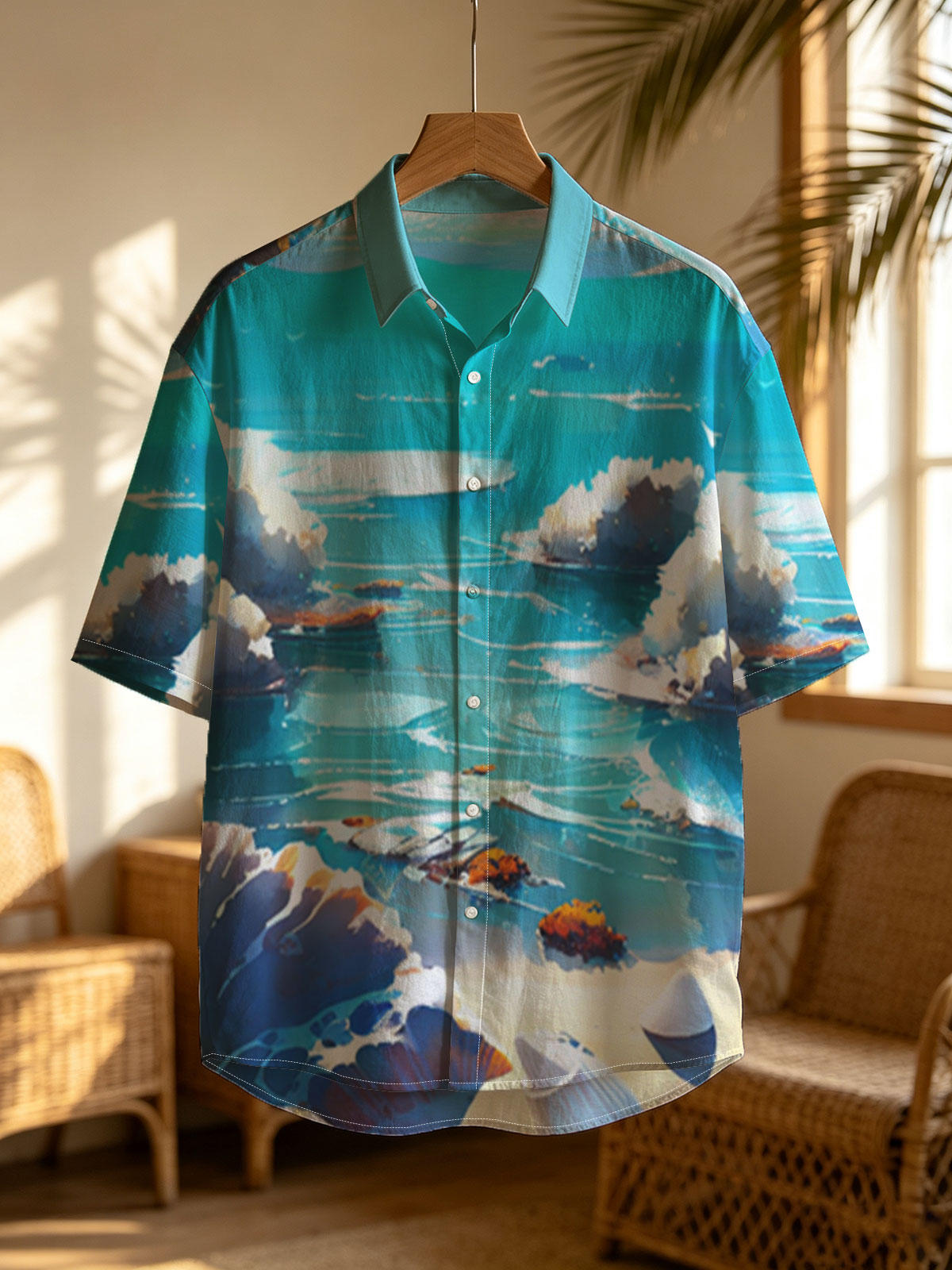 Crystal Clear Ocean with Shells and Sailboat -  Shirt