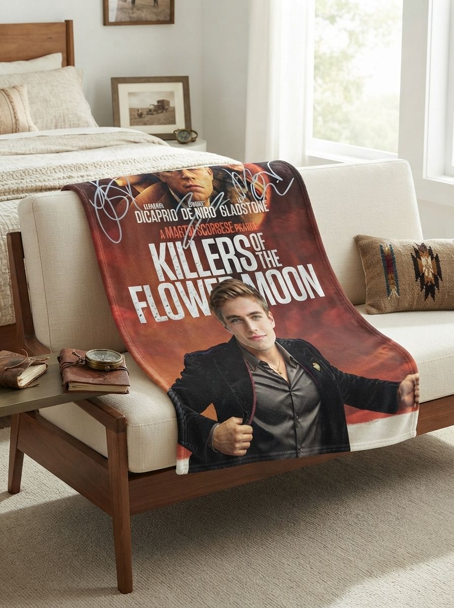 Custom Photo Face Flannel Blanket Personalized Movie Poster Throw Ultra Soft Anti-Pilling Cozy Bed Sofa Fleece Blanket