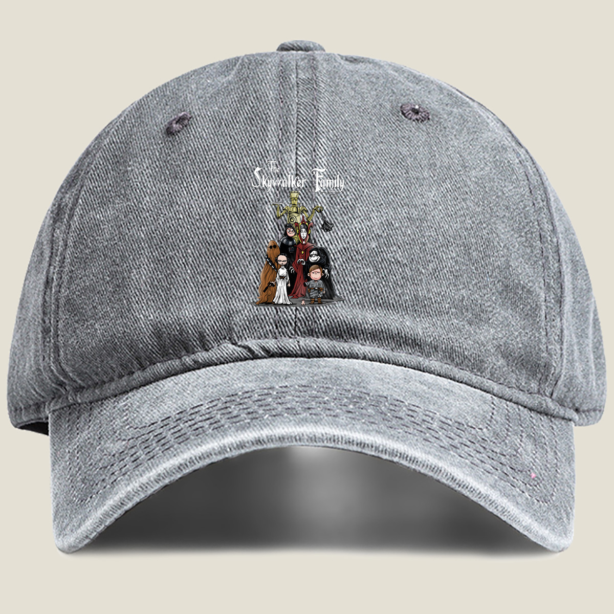 The Skywalker Family: A Star Wars Character Parody - Washed Denim - Baseball Cap