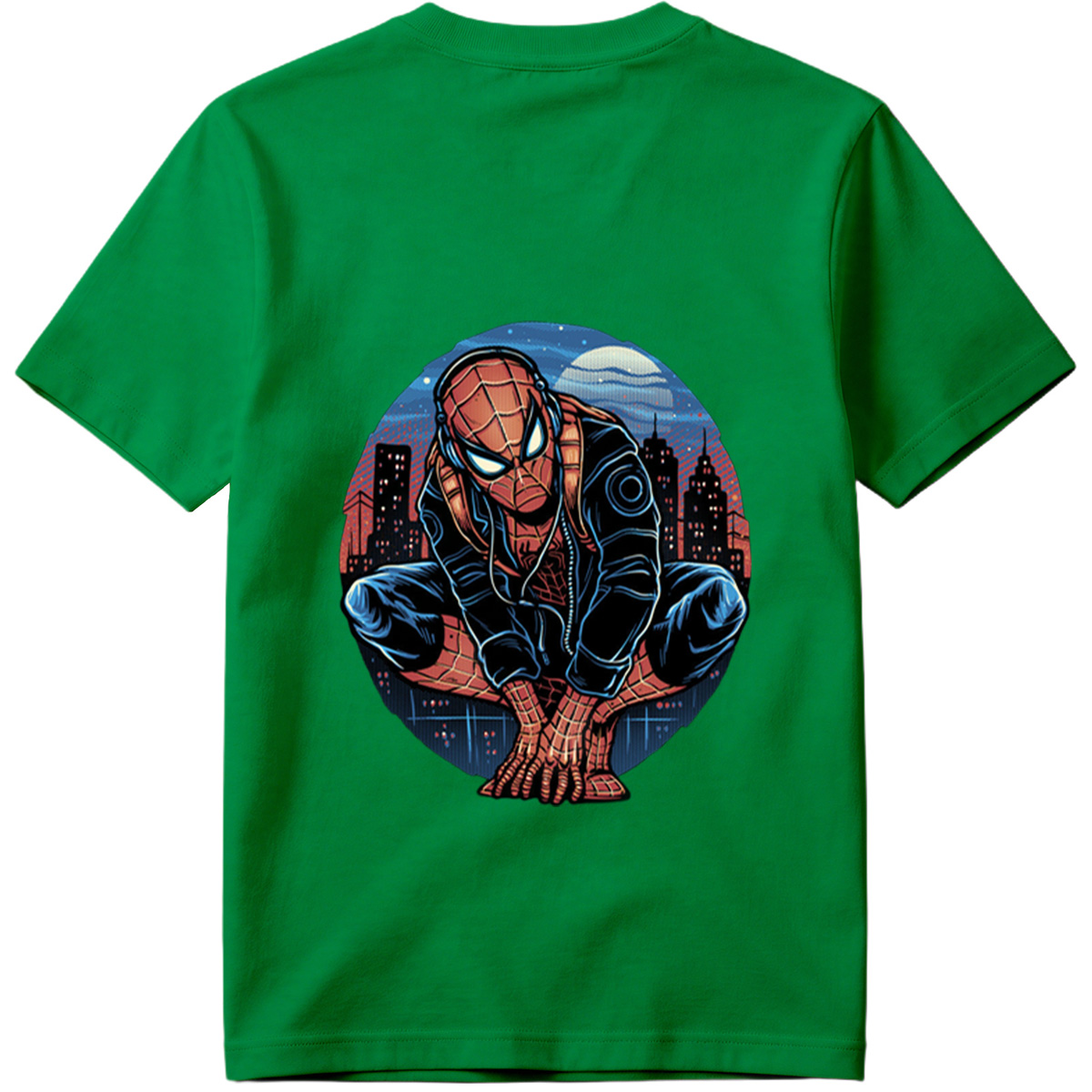 Spider-Man in Urban Night Scene - Tee