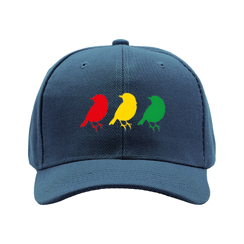 1pc New Baseball Cap with Colorful Birds Print and Text Design Unisex Adjustable Hat for Outdoor Activities and Casual Wear Suitable for Adults and Teens