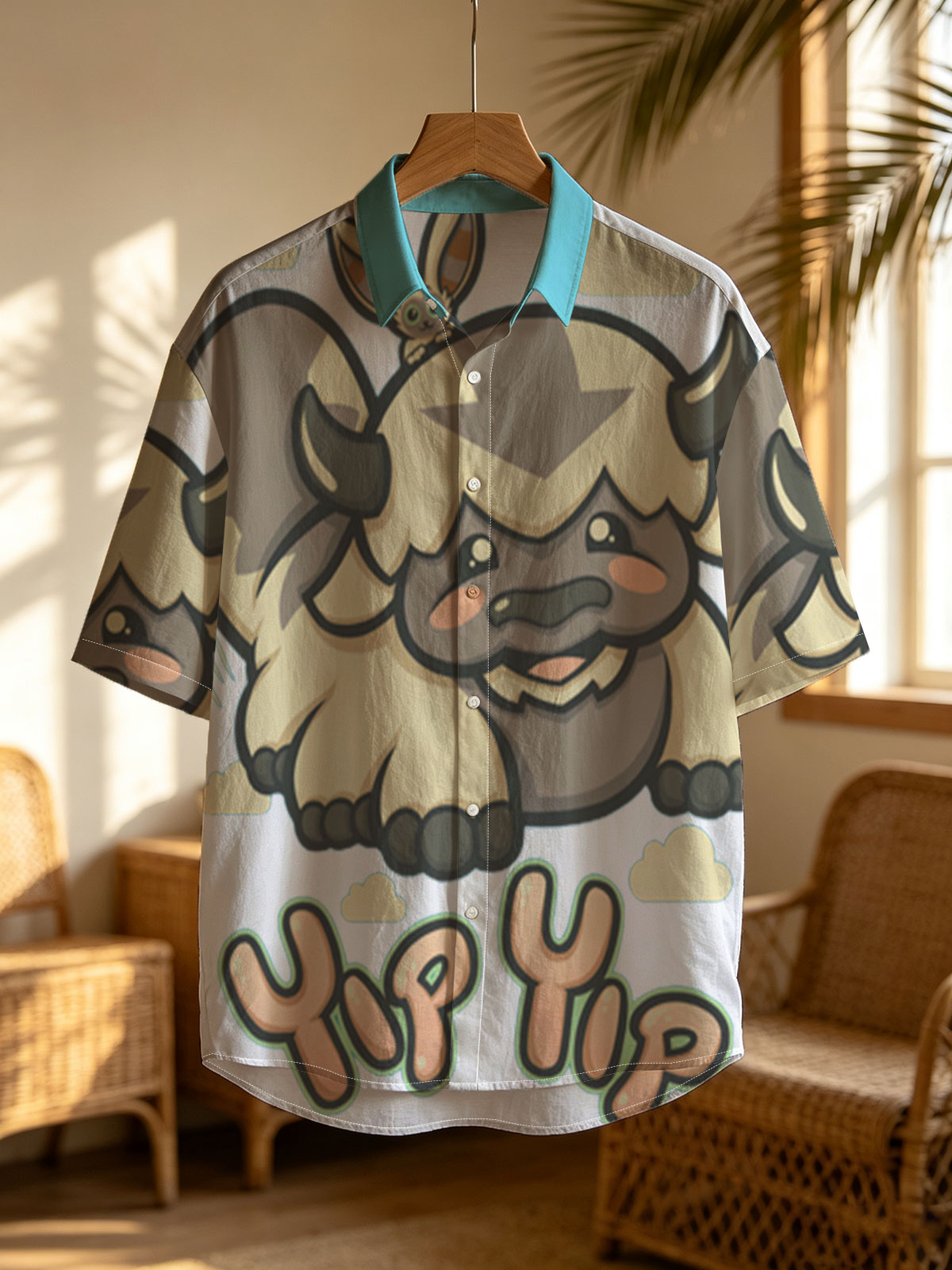 Yip Yip: A Cute Buffalo with a Bunny on Its Back -  Shirt