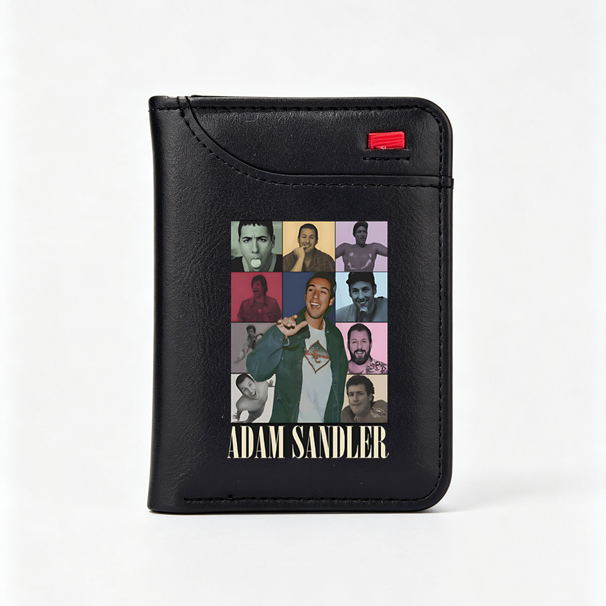 Adam Sandler: A Collage of Iconic Moments and Expressions - Vertical Style Wallet