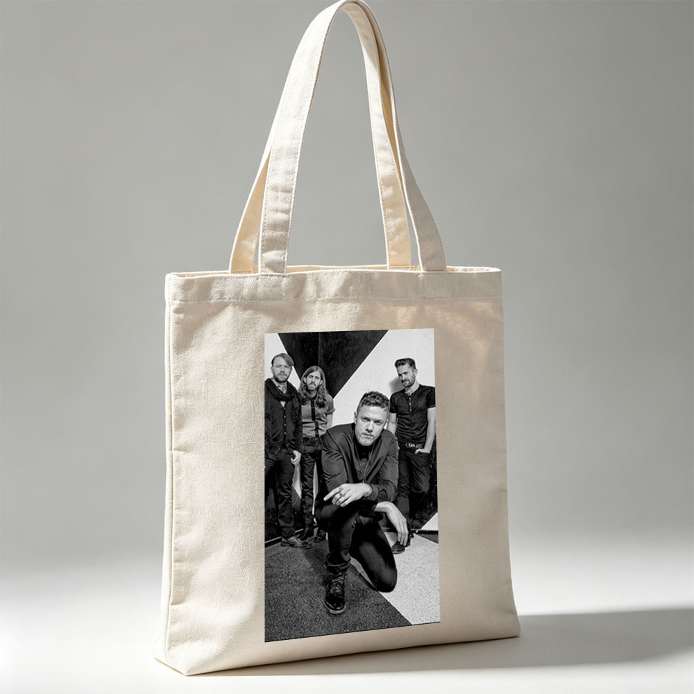 OneRepublic Band Members in a Stylish Black and White Group Photo - Canvas tote bags