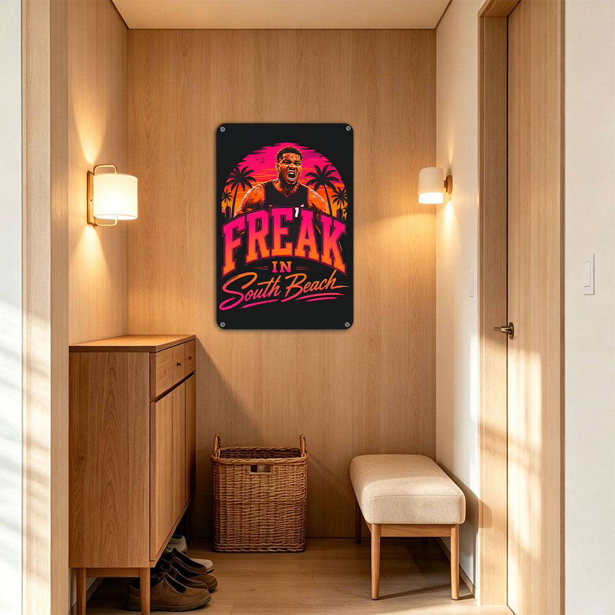 Giannis Antetokounmpo: Freak in South Beach - painting