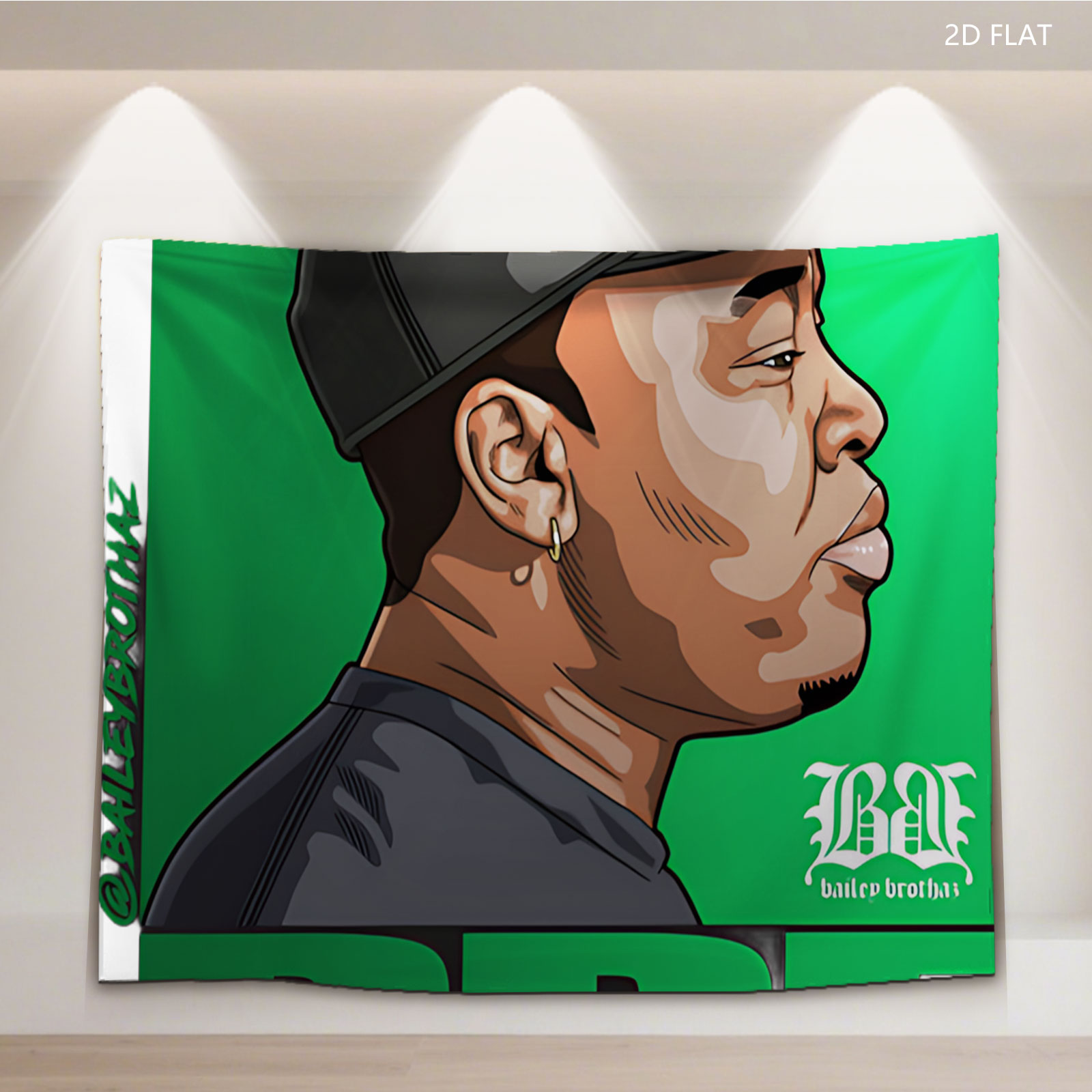 Dre, wearing a black cap with 