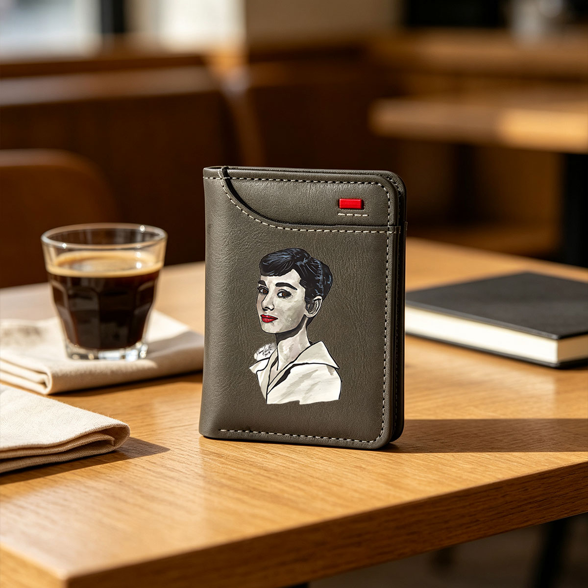 Audrey Hepburn Portrait - Classic Hollywood Icon - Vertical Style Wallet