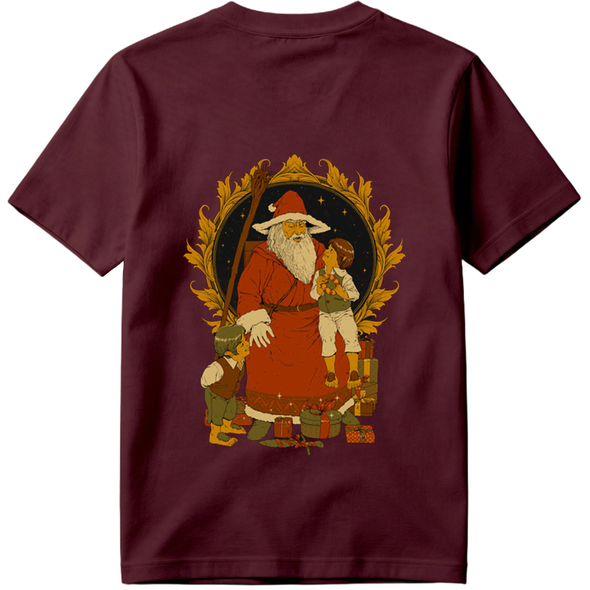 Santa Claus with Children and Gifts - Tee