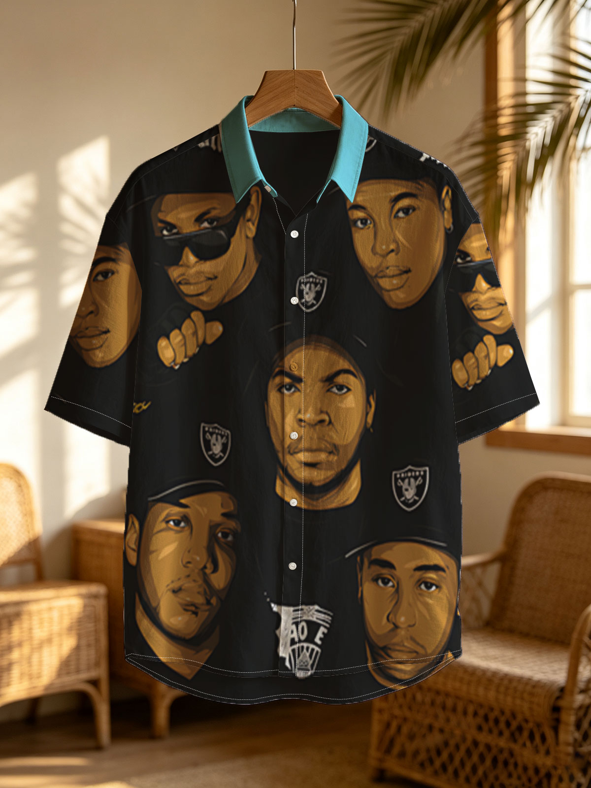 N.W.A. Members in Compton Style: Ice Cube, Dr. Dre, Eazy-E, MC Ren, DJ Yella -  Shirt