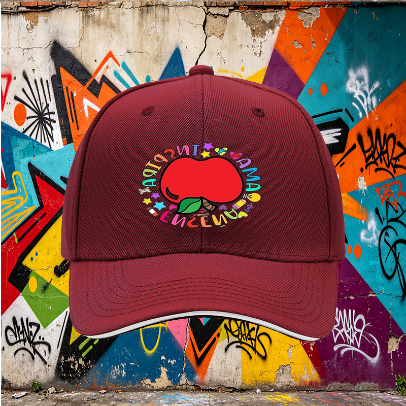Unisex Classic Sandwich Hat with Colorful Apple and 