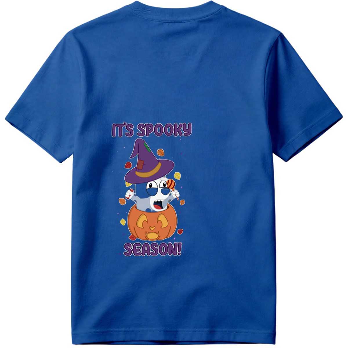 It's Spooky Season! - Dog in Witch Hat and Pumpkin - Tee