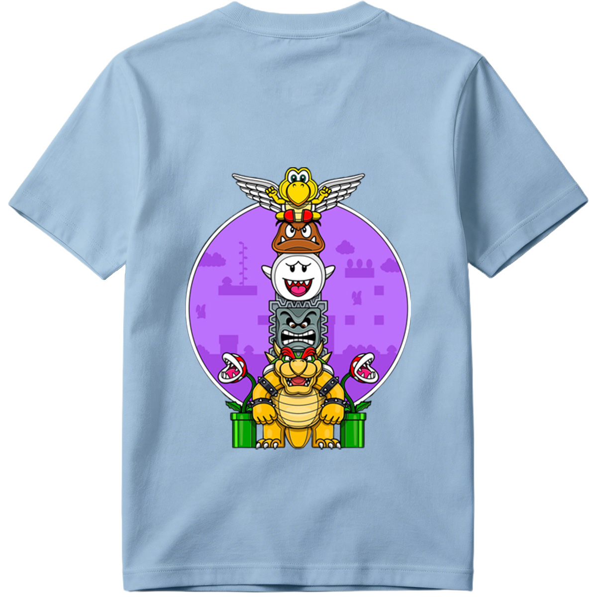 Super Mario - Bowser, Koopalings, and Enemies Stack - Tee