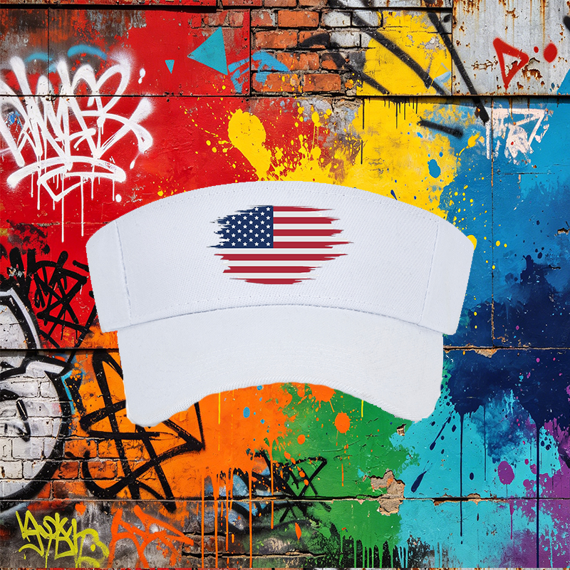 Unisex Classic Mesh Sun Hat with USA Flag Print Design - Lightweight Breathable Cap for Outdoor Activities, Perfect for Men and Women Who Love Patriotic Style and Casual Wear