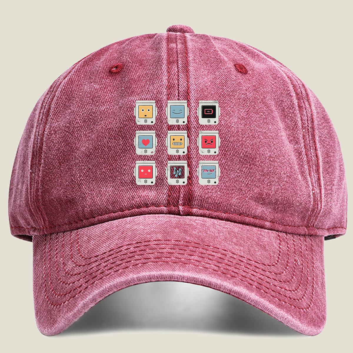Apple Watch Emojis - Washed Denim - Baseball Cap