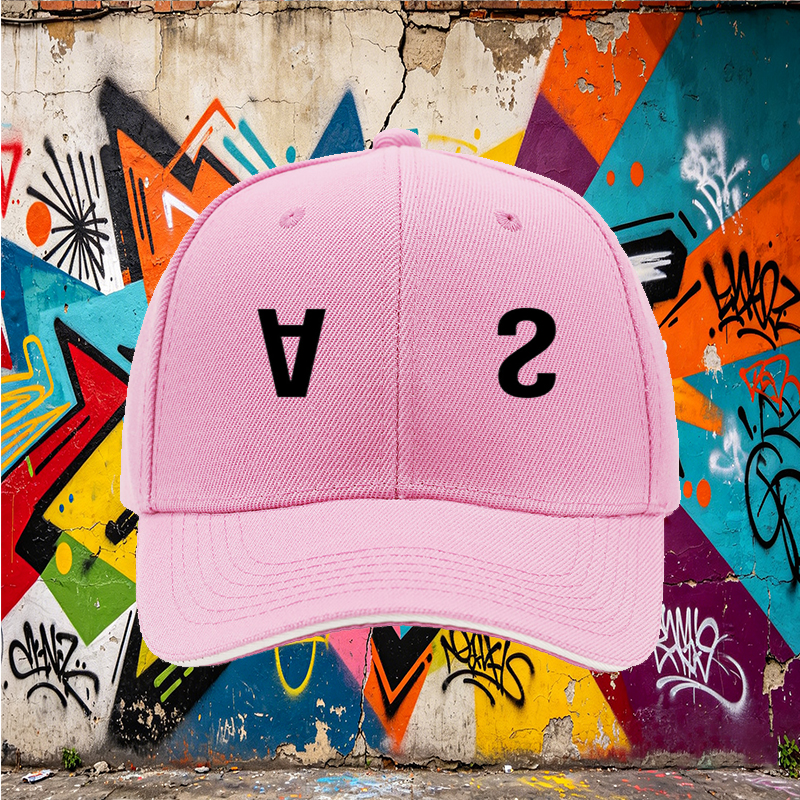 Unisex Classic Sandwich Hat with AS Logo Print - Lightweight Cotton Baseball Cap for Outdoor Activities, Travel, and Casual Wear - Perfect for Men and Women Seeking Comfortable Sun Protection and Stylish Look