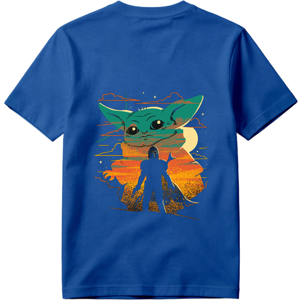 The Mandalorian and Grogu Sunset Silhouette - Tee