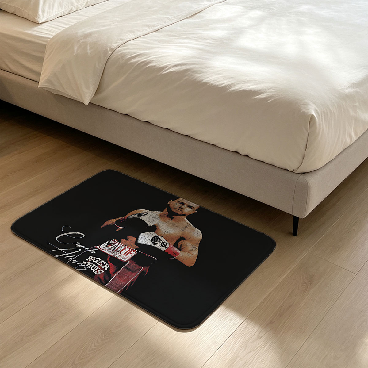Canelo Alvarez Boxing Portrait - Flannel floor mat