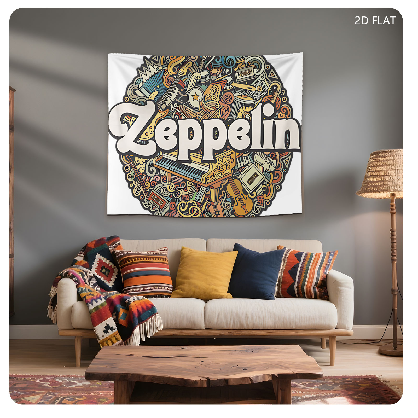 Led Zeppelin Music Instruments Artwork - Tapestry