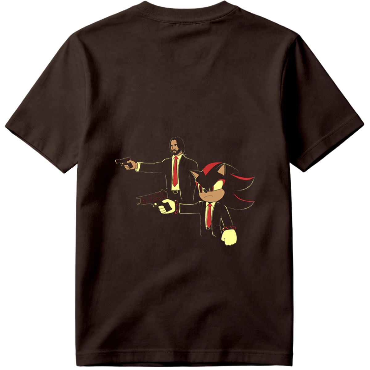Sonic the Hedgehog and John Wick in Suit and Tie - Tee