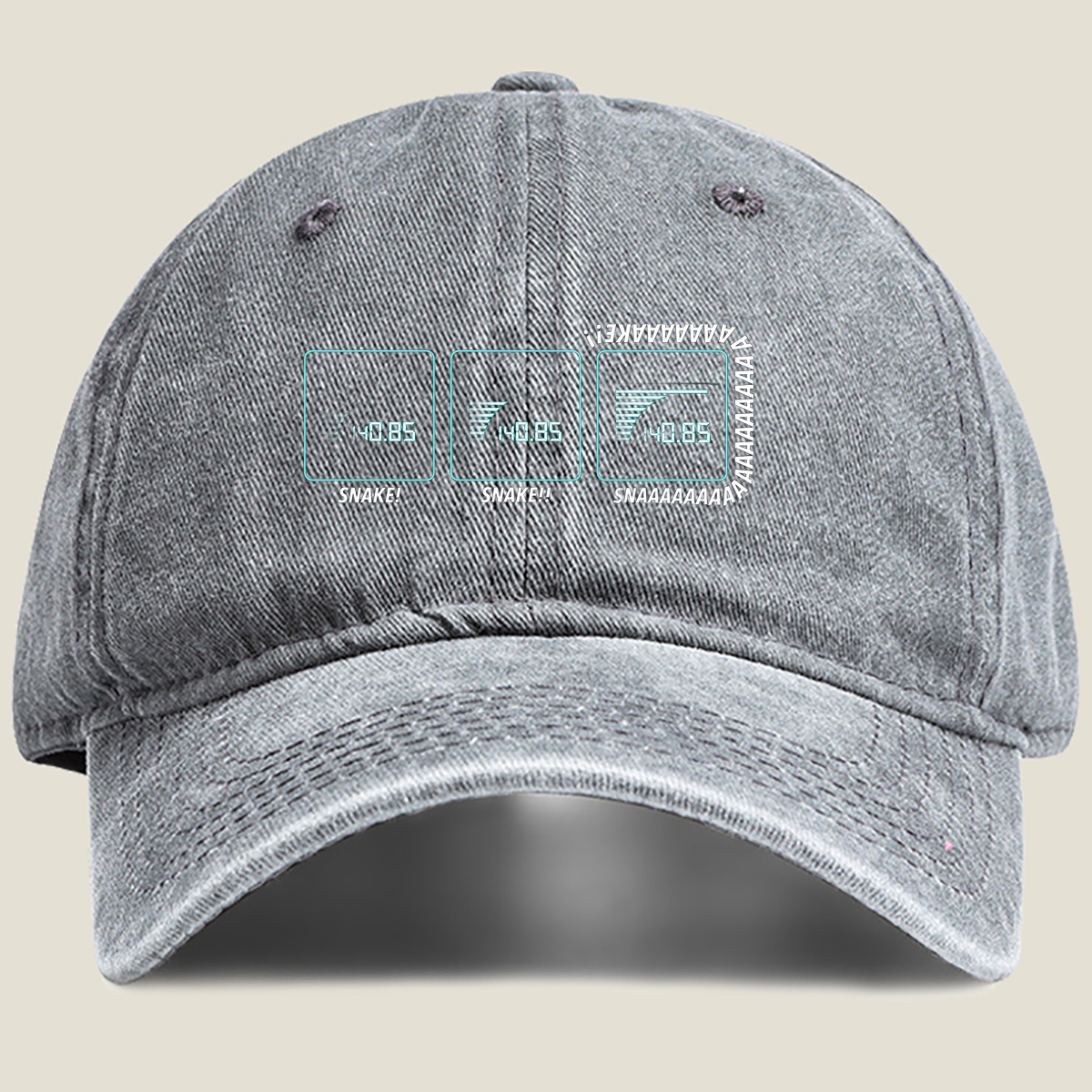 IP: Snake! Snake!! Snaaaaaaaake! - Washed Denim - Baseball Cap