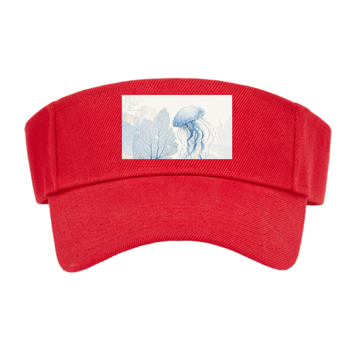 Underwater Serenity with Jellyfish and Seashells -  Visor cap