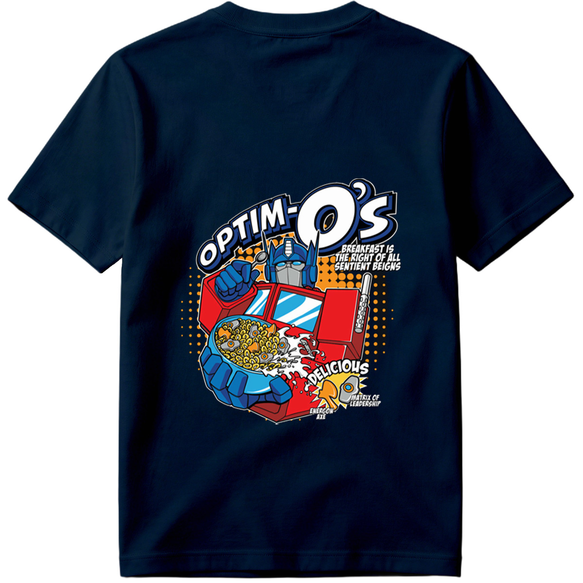 Optim-O's: Transformers Breakfast Cereal Featuring Optimus Prime - Tee