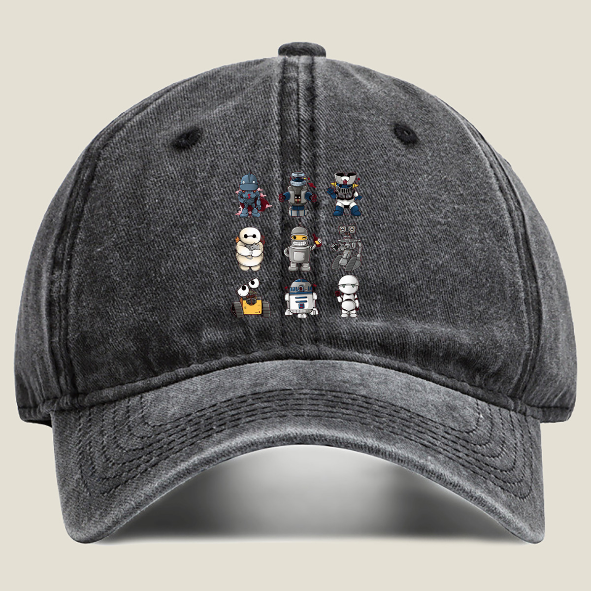 Robots and Mechs: A Collection of Iconic Characters - Washed Denim - Baseball Cap