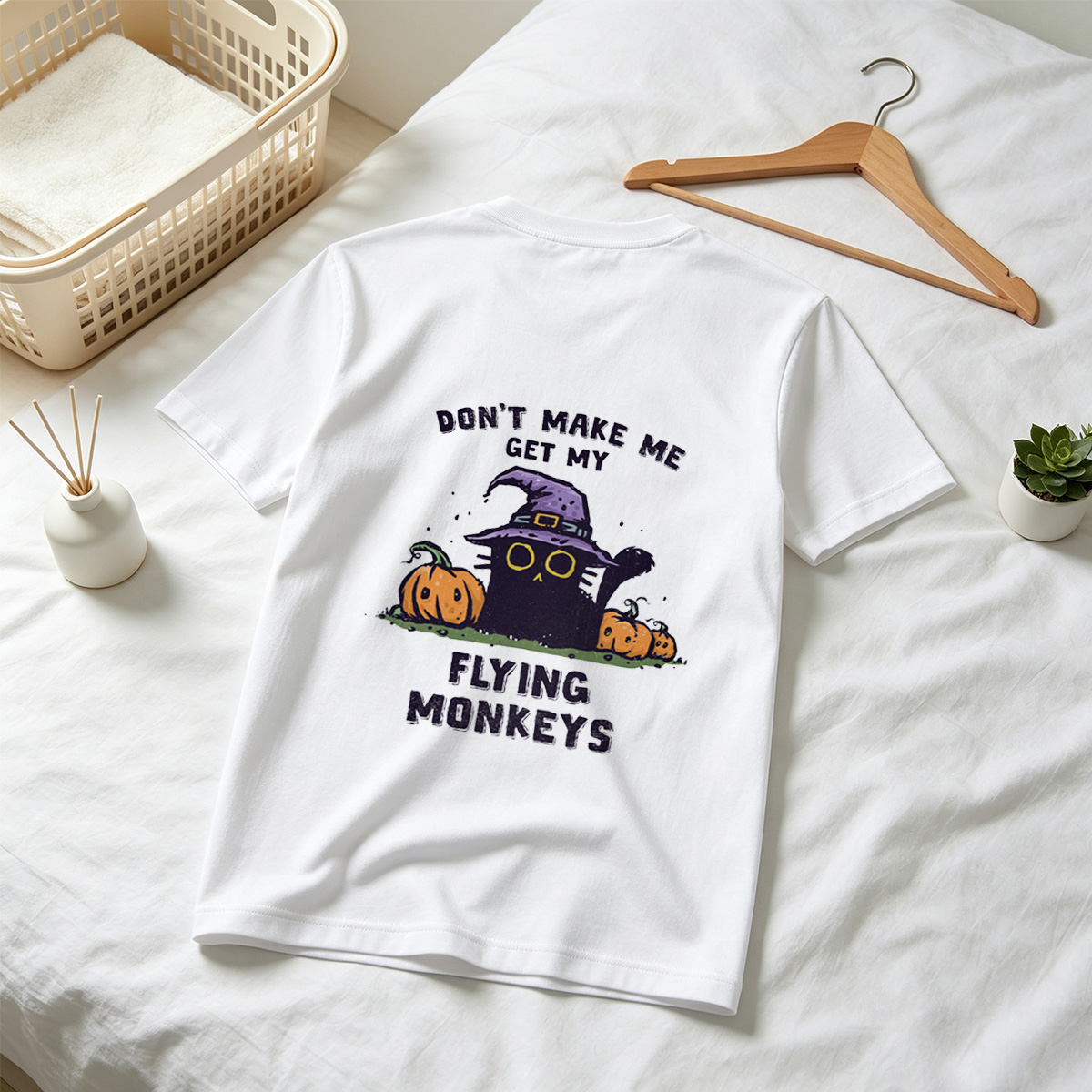 Wicked Witch and Flying Monkeys Halloween Design - Tee