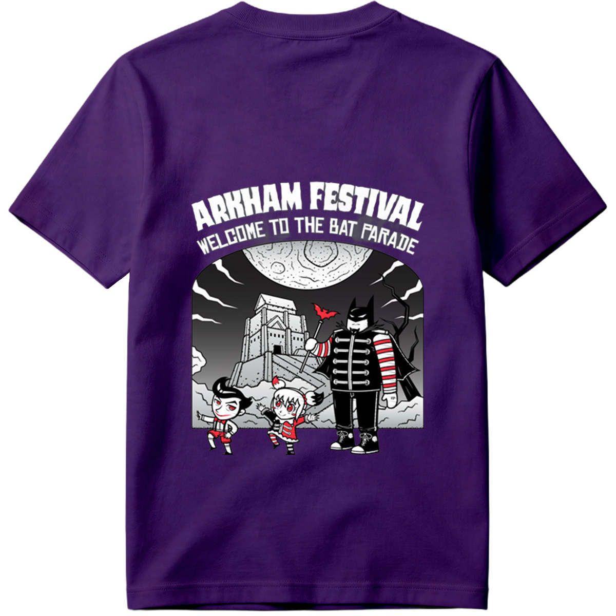 Arkham Festival: Batman, Harley Quinn, and The Joker in the Bat Parade - Tee