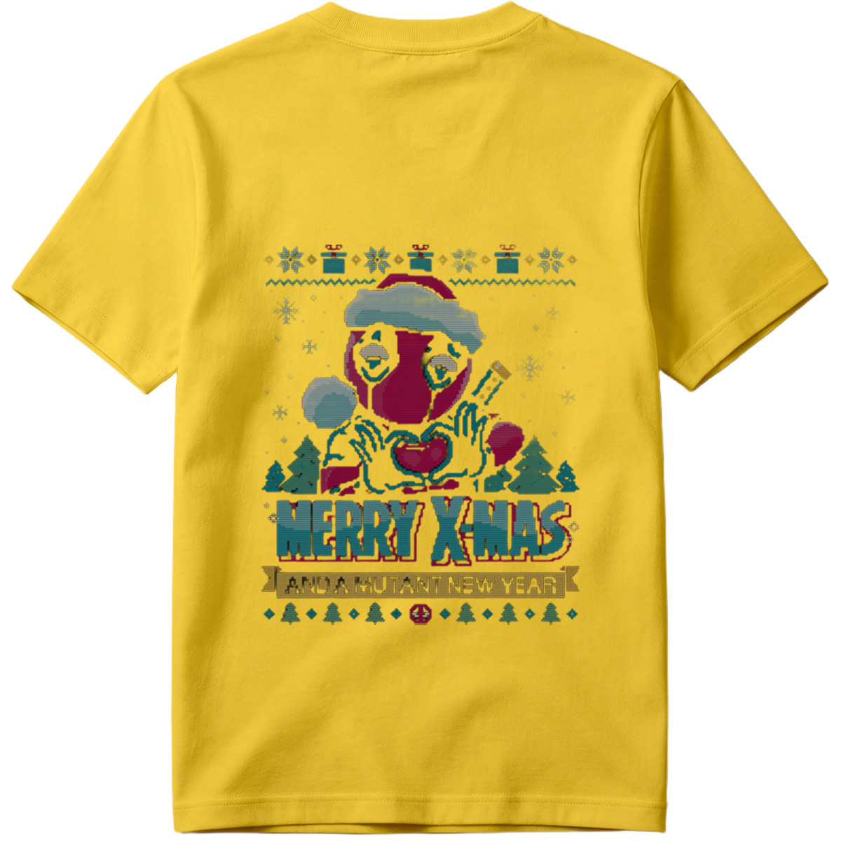 Deadpool Christmas Sweater: Merry X-Mas and a Mutant New Year - Tee