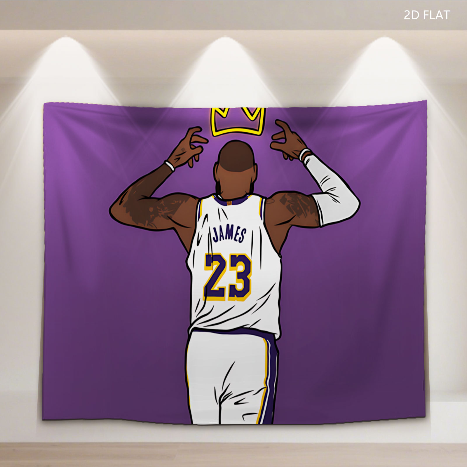 LeBron James #23 Lakers Crowned King - Tapestry