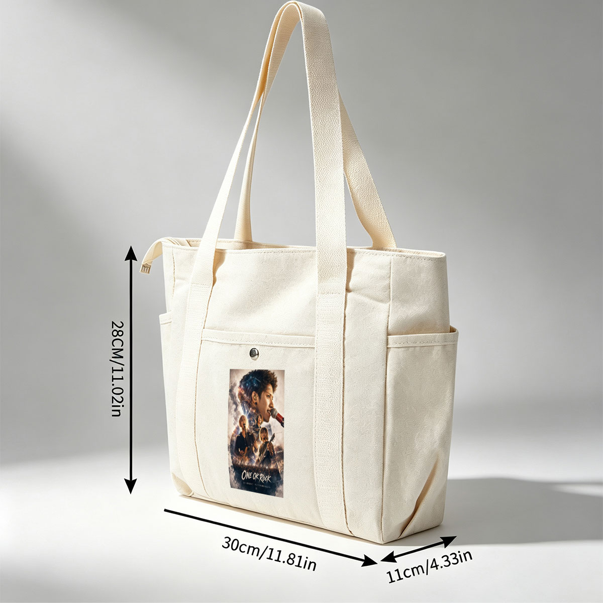ONE OK ROCK Live Concert Performance with Band Members on Stage and Crowd in the Background - Multi-pocket bags