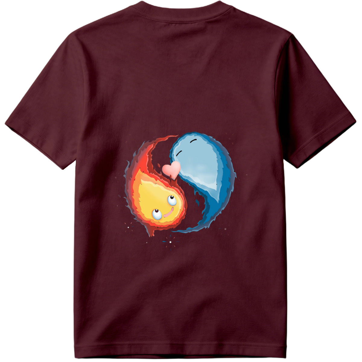 Yin Yang Fire and Ice Characters in Space - Tee