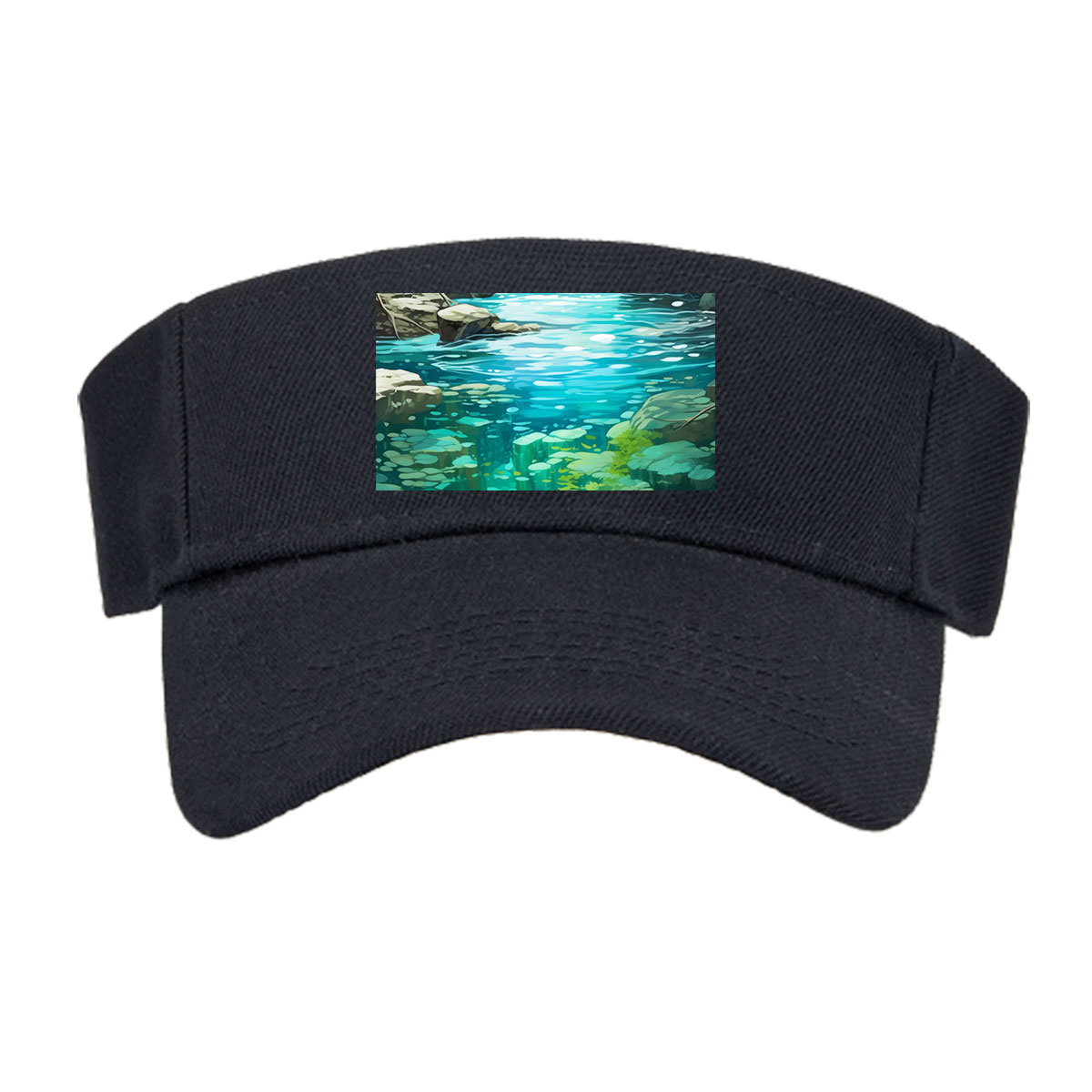 Crystal Clear Stream in a Lush Canyon -  Visor cap