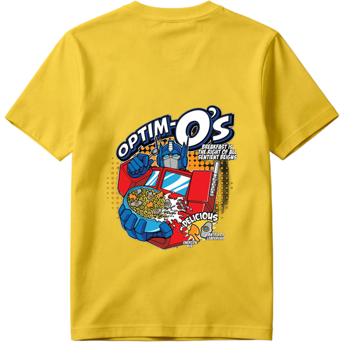 Optim-O's: Transformers Breakfast Cereal Featuring Optimus Prime - Tee
