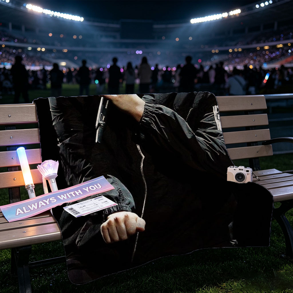 Drake Performing on Stage Holding Microphone in Black Jacket - Blankets